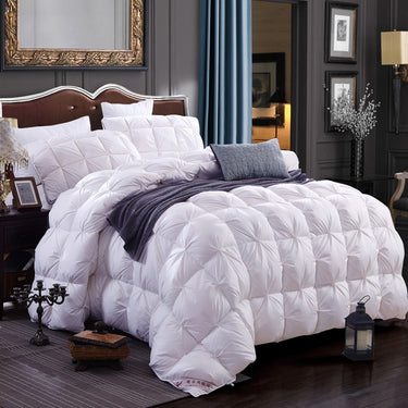 Luxury Jacquard 100% white duck/goose down winter quilt comforter European Blanket Full Queen Twin King Bedroom